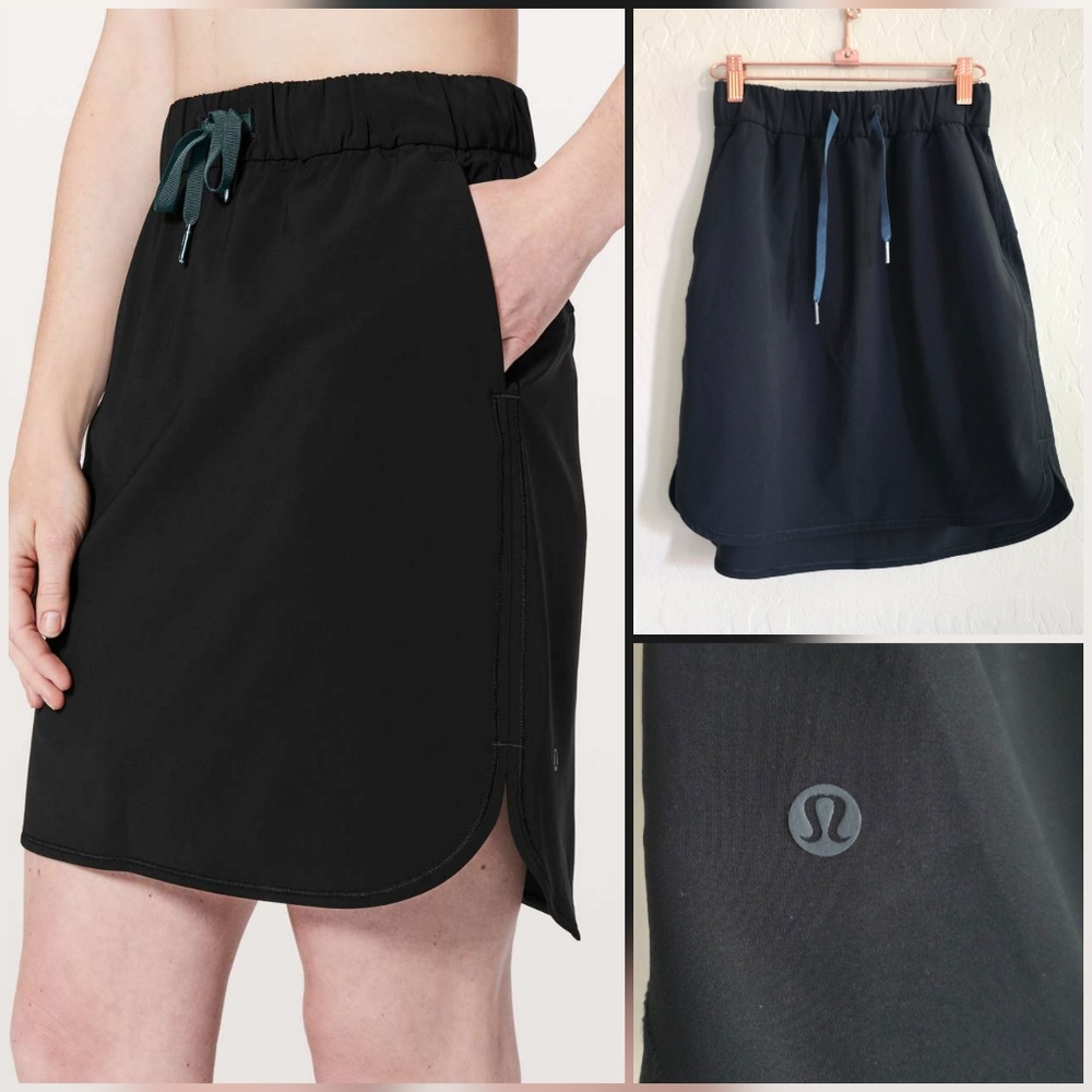Lululemon Black On the Fly Skirt 21" Size 4